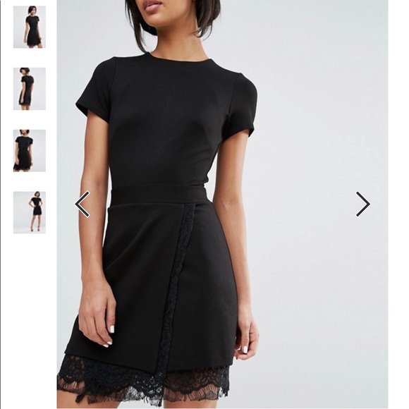 French Connection Lula Stretch Lace Trim Dress - Picture 2 of 8